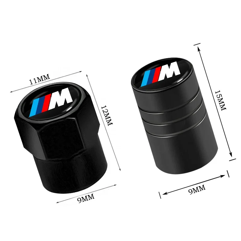 4Pcs Metal Bolt-in Wheel Tire Valve Caps Car Emblem Dust Accessories For BMW M E46 E90 E60 Car decorative ornam Auto Accessories thumbnail 5