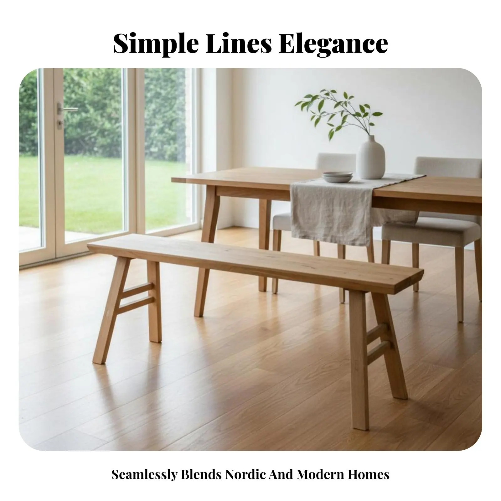 Backless Wooden Bench Sturdy Wood Construction Rustic Backless Stool Farmhouse Design Wear-Resistant for Kitchen, Hallway thumbnail 3