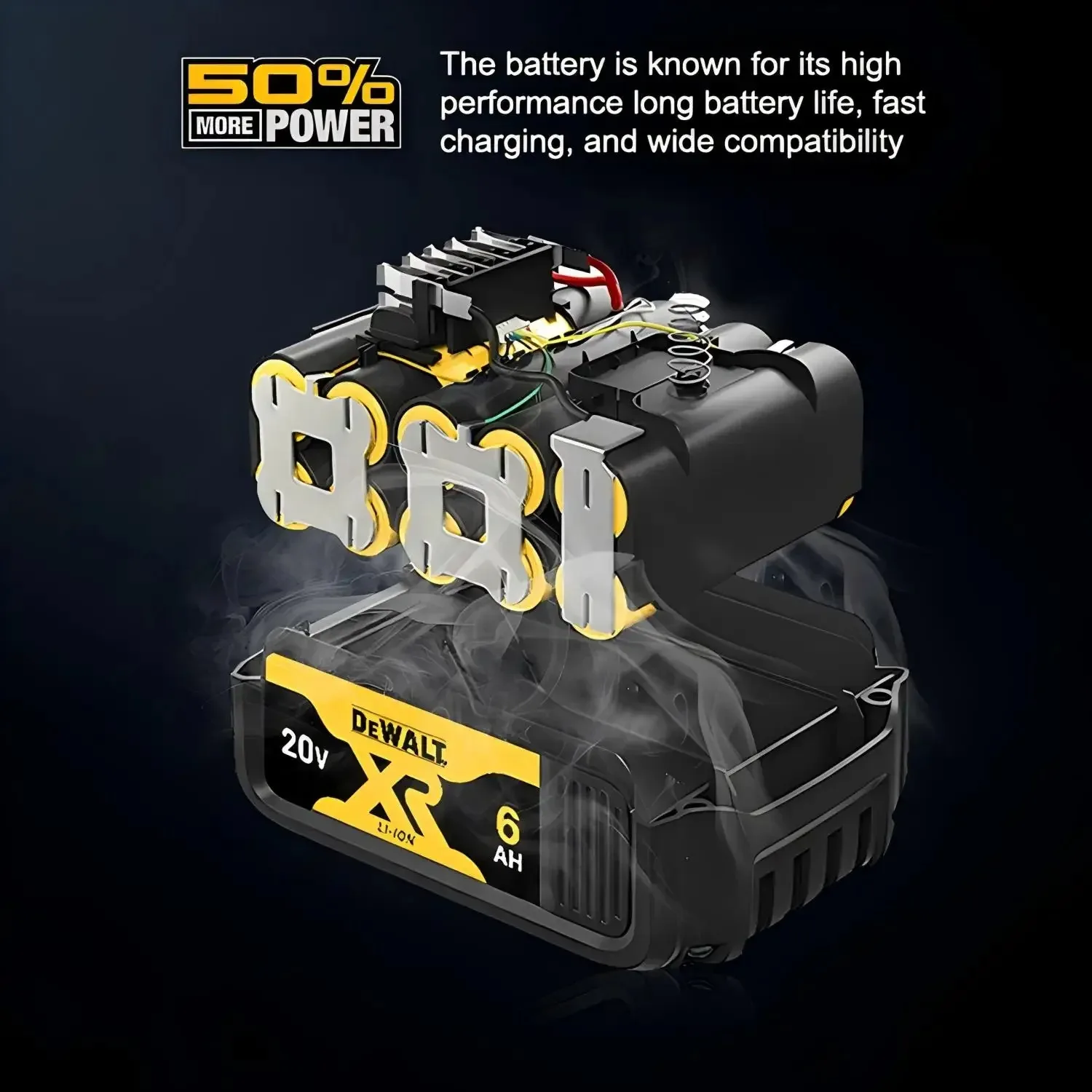 DeWALT 100% Original Battery 20V/60V 6Ah 9Ah MAX FlexVolt for DCB606 DCB205 DCB206 DCB209 DCB182 Power Tool with Charger thumbnail 3