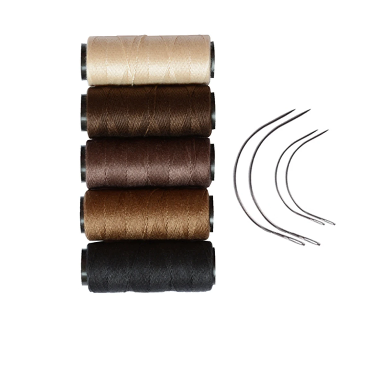 Multi-Color Practical Wig Weaving Tool Nylon Coil C-Needle Combination for Hair Salon Professional Wig Making Supplies