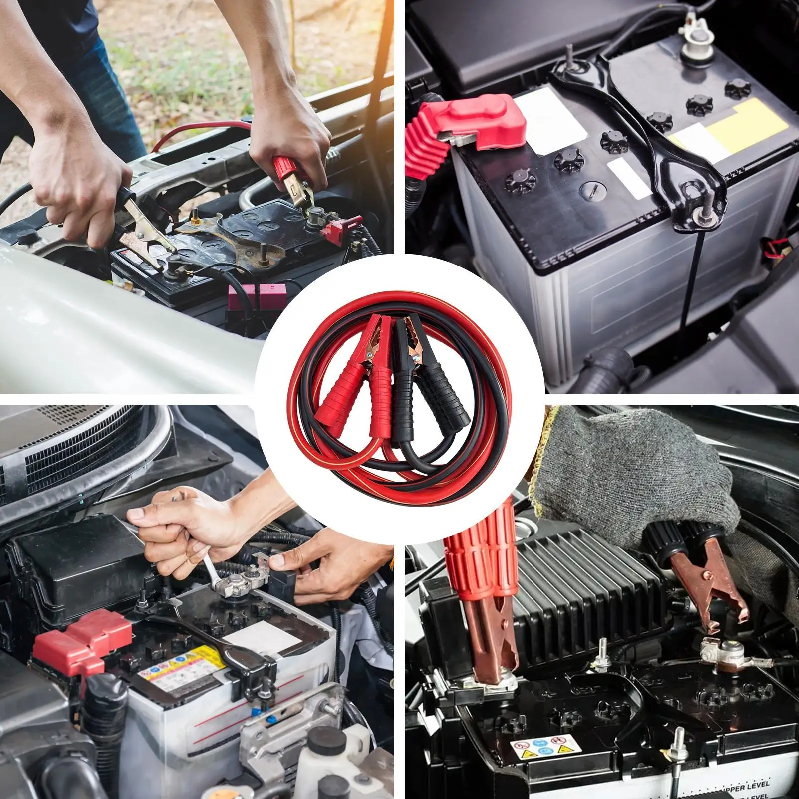 1500A 3 m 4M Jumper Cables Emergency Tool Booster Cables Jumper Heavy Duty Battery Jumper Safe Car Jumper Cables Kit thumbnail 4