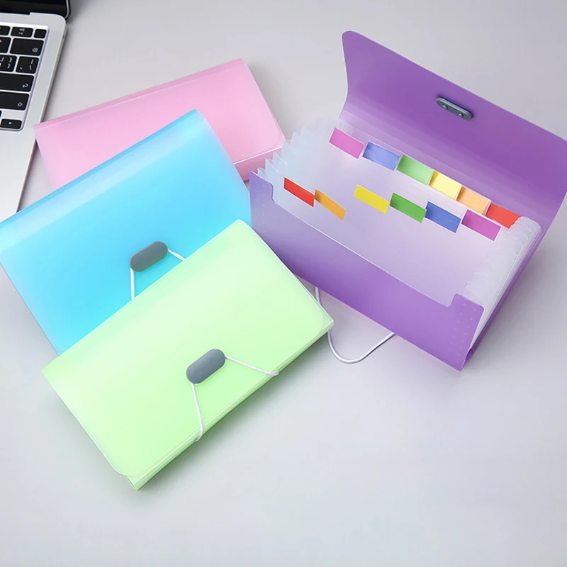 A6 Expanding File Folder Buckle Wallet Organ Bag Documents Folders Organizer File Pouch Bill Folder Family School Office Binder thumbnail 2
