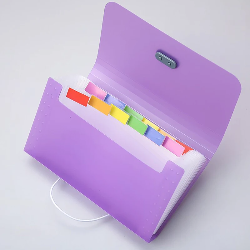 A6 Expanding File Folder Buckle Wallet Organ Bag Documents Folders Organizer File Pouch Bill Folder Family School Office Binder thumbnail 4