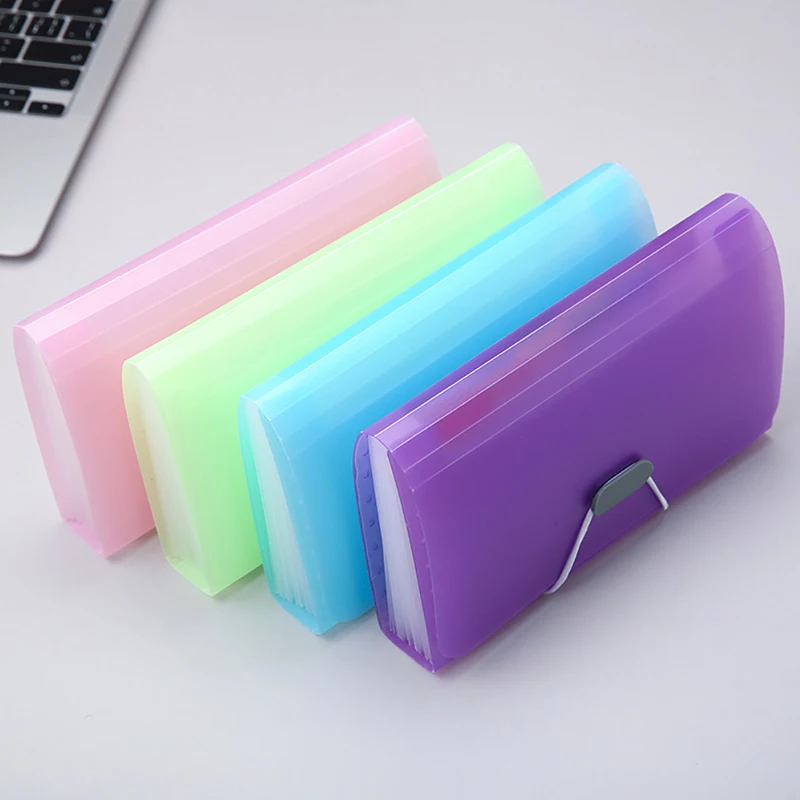 A6 Expanding File Folder Buckle Wallet Organ Bag Documents Folders Organizer File Pouch Bill Folder Family School Office Binder thumbnail 3