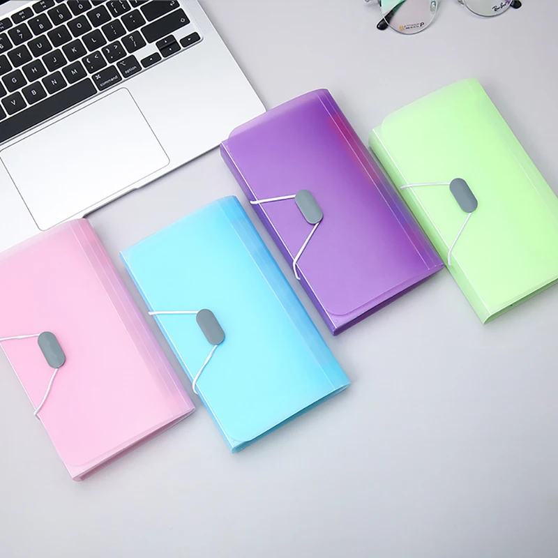 A6 Expanding File Folder Buckle Wallet Organ Bag Documents Folders Organizer File Pouch Bill Folder Family School Office Binder thumbnail 6