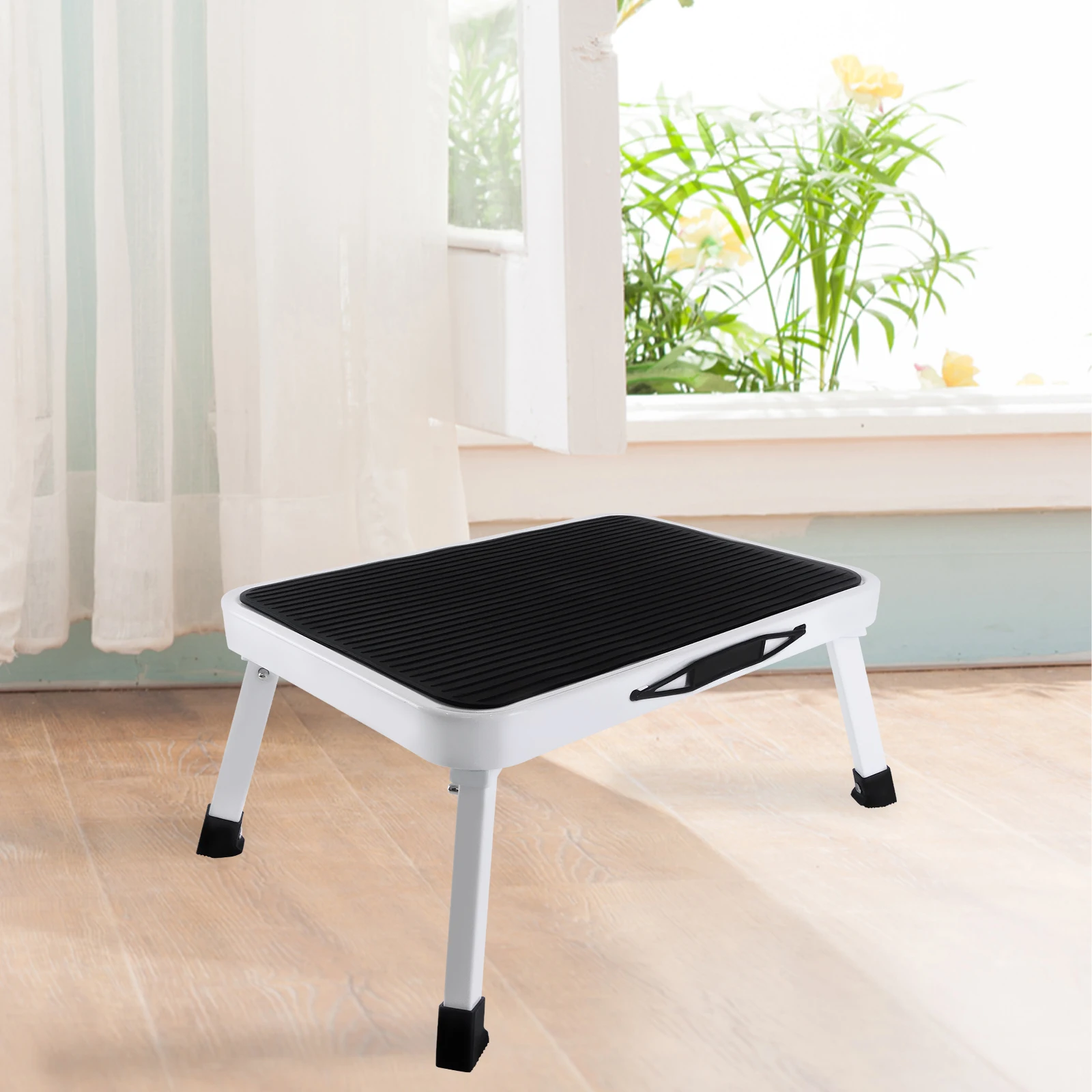 Step Stool Extra Wide Step Safety Non Slip Mat Heavy Duty Steel Folding Portable Kitchen Stool Home Garden Tool DIY thumbnail 5
