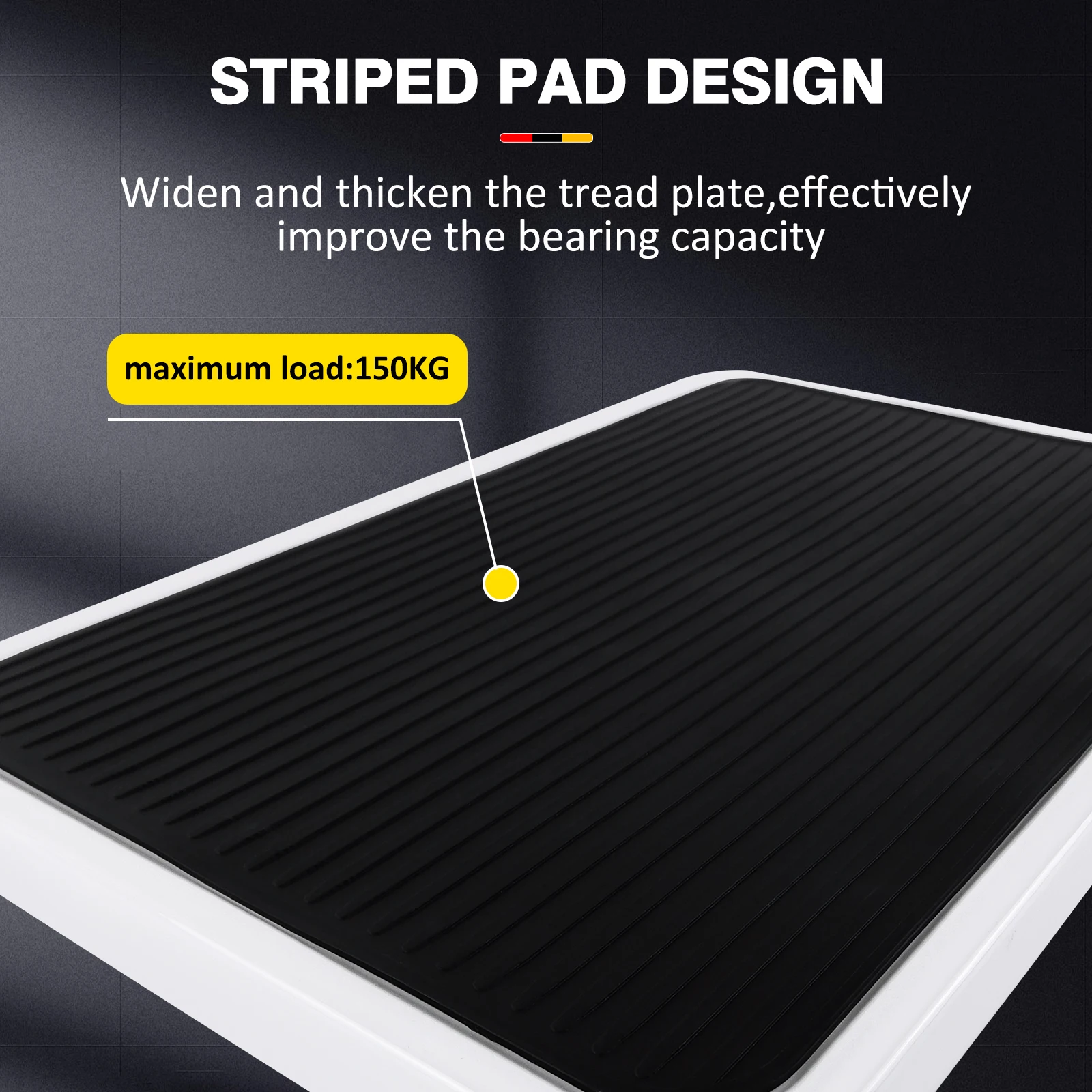 Step Stool Extra Wide Step Safety Non Slip Mat Heavy Duty Steel Folding Portable Kitchen Stool Home Garden Tool DIY thumbnail 4