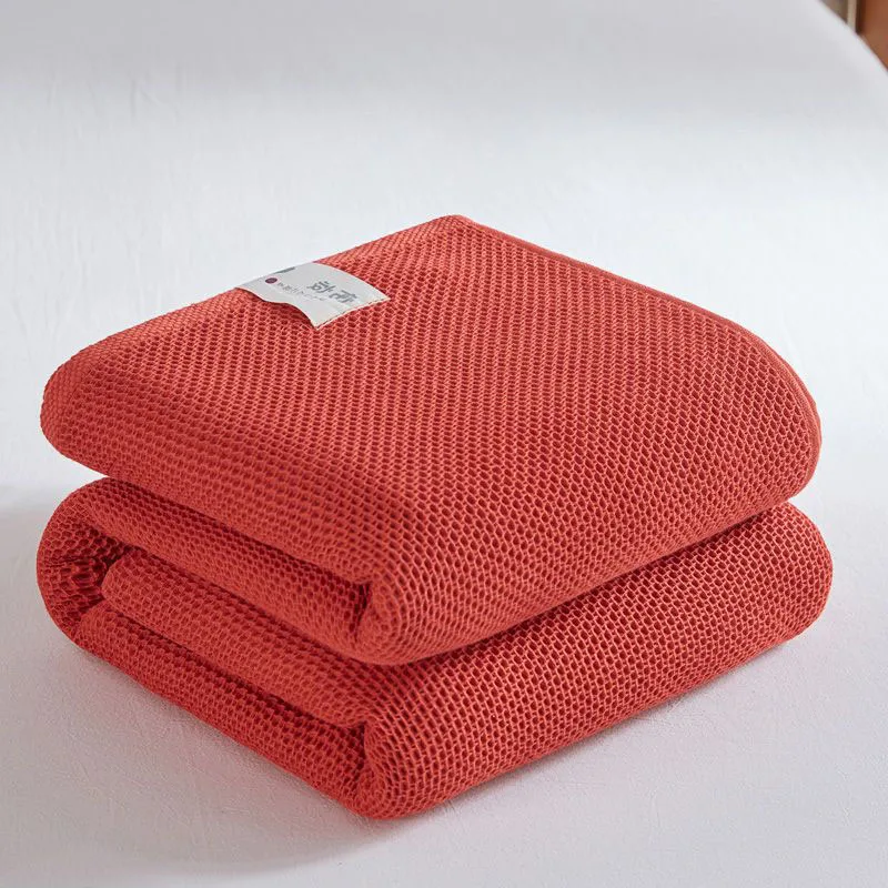Solid Cotton Blanket for Bed Waffle Plaid Bedspread for Single Queen King Bed Sofa Blankets Throw Sofa Cover Sheet Summer Quilt thumbnail 6