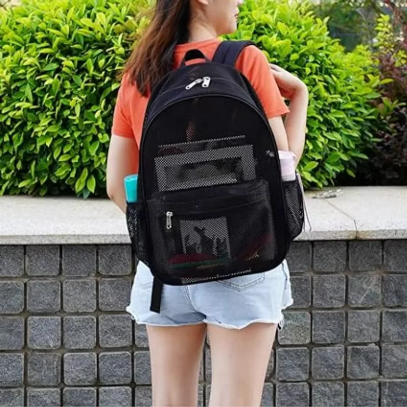 Backpack Waterproof Transparent School Bag Girl Large Capacity Backpack Solid Clear Backpack Men Fashion Transparent Plastic Bag thumbnail 2