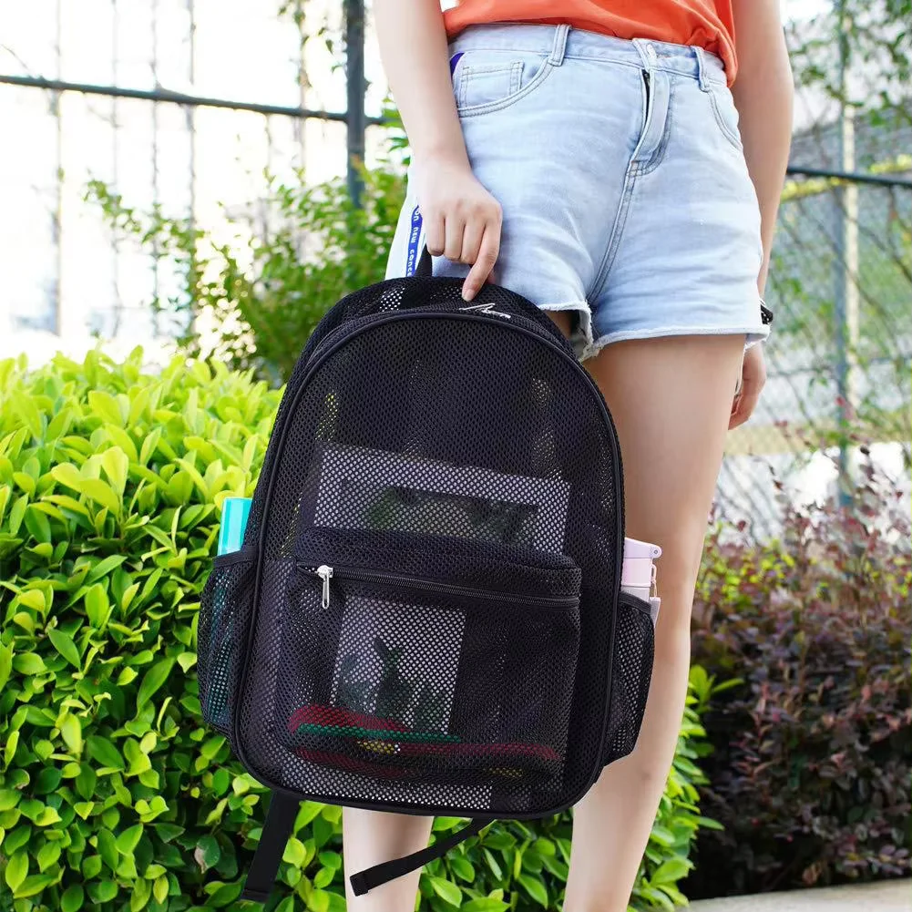 Backpack Waterproof Transparent School Bag Girl Large Capacity Backpack Solid Clear Backpack Men Fashion Transparent Plastic Bag thumbnail 3