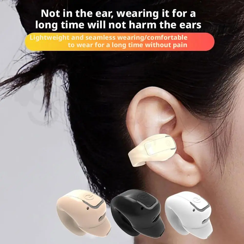 Wireless Bluetooth Earphones Bone Conduction Handsfree Earbuds TWS HIFI Stereo Single Ear Clip 9D Spatial Stereo Sound With Mic