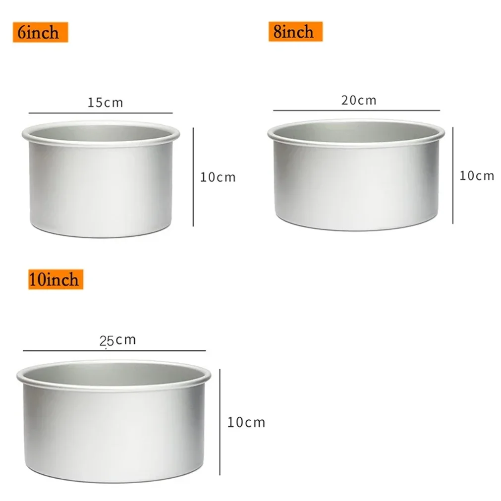 6/8/10 Inch Heightened Cake Mould  Deepened Anode Removable Bottom Mold Baking Tool Cylindrical Cake Baking Tray Bakery Tools thumbnail 3