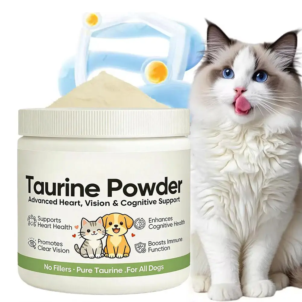 Pure Taurine Powder For Dogs Cats Advanced Heart Vision Cognitive Health Support Immune Booster Pet Nutritional Supplements W3C5 thumbnail 4
