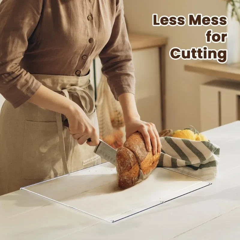 Clear Acrylic Cutting Board with Counter Lip BPA-Free & Food-Safe Kitchen Tool Perfect for Protecting Countertops Easy To Clean thumbnail 2