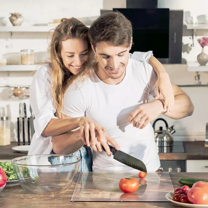 Clear Acrylic Cutting Board with Counter Lip BPA-Free & Food-Safe Kitchen Tool Perfect for Protecting Countertops Easy To Clean thumbnail 4