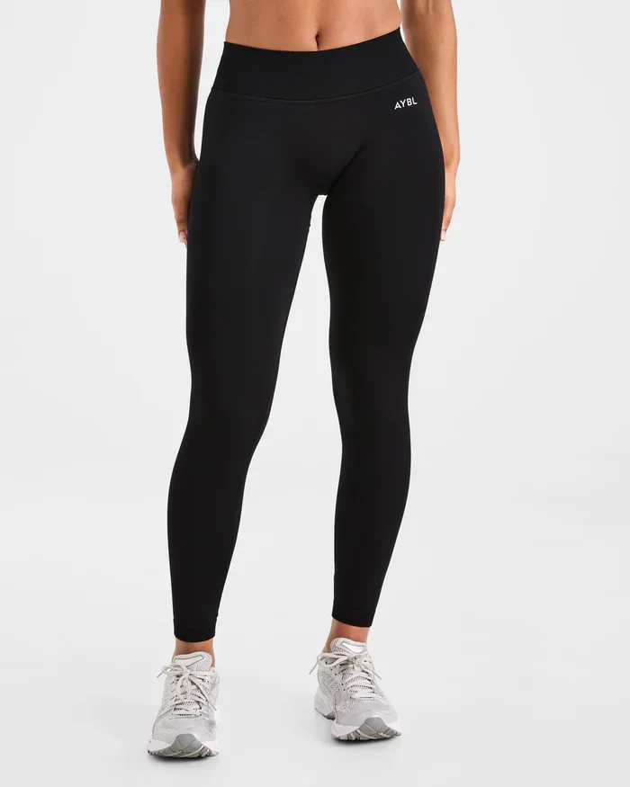 New Release Women‘s Low Ribbed Band Scrunch Bum Seamless Yoga Pants Gym Leggings Fitness Sweat Wicking Stretch Workout Tights thumbnail 3