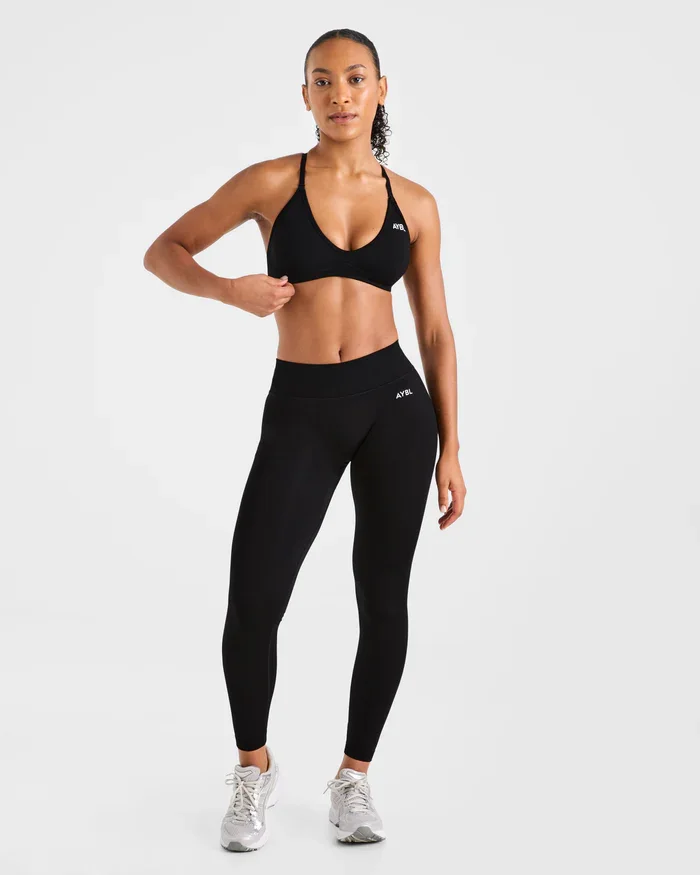 New Release Women‘s Low Ribbed Band Scrunch Bum Seamless Yoga Pants Gym Leggings Fitness Sweat Wicking Stretch Workout Tights thumbnail 2