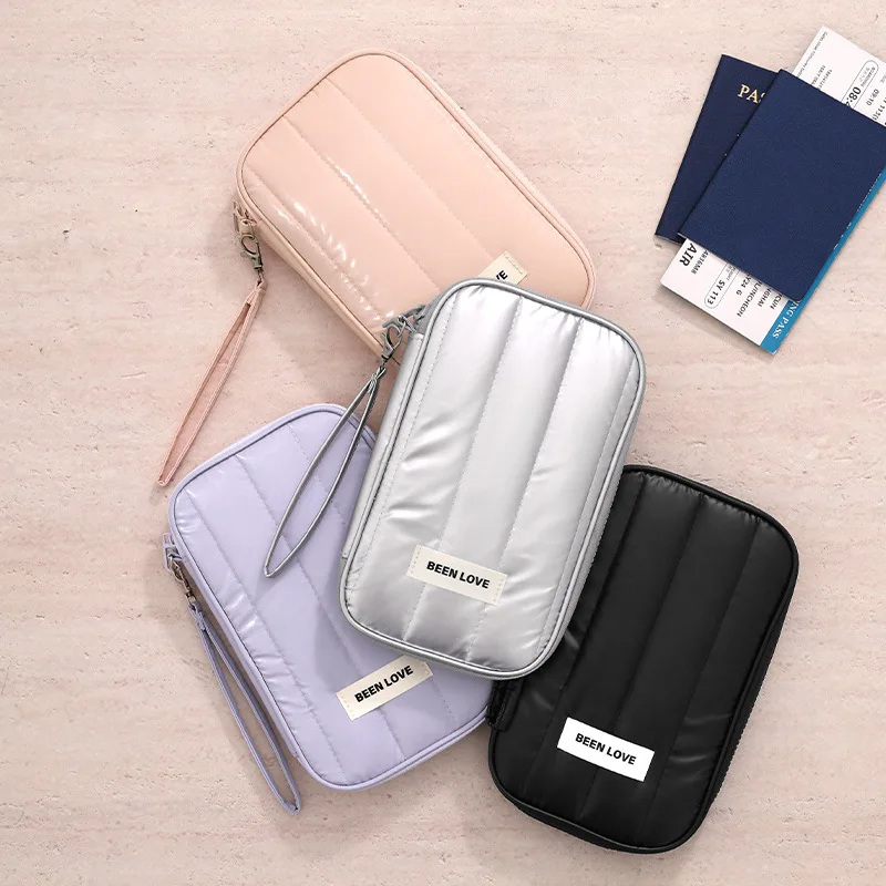 Fashion Travel Portable Wallet Zip Business Trip Card Holder Luxury RFID Passport Holder With Wrist Strap Coin Purse Clutch Bag thumbnail 2