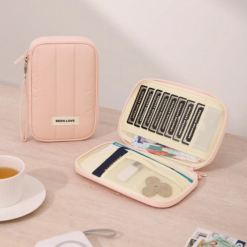 Fashion Travel Portable Wallet Zip Business Trip Card Holder Luxury RFID Passport Holder With Wrist Strap Coin Purse Clutch Bag thumbnail 4