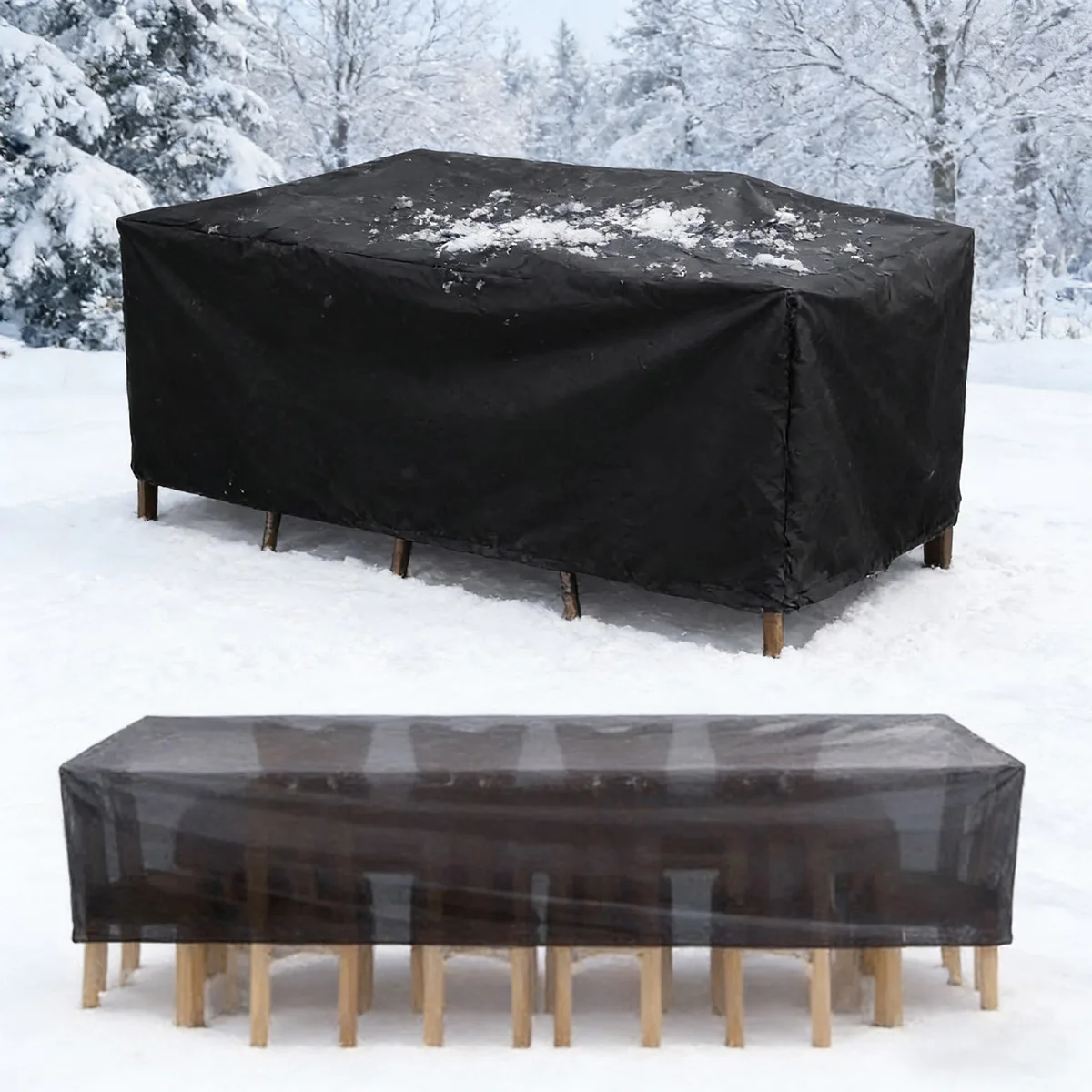 Common Sizes 200 Sizes Outdoor Furniture Cover Anti UV Patio Garden Chair Dustproof Table Protector Durable