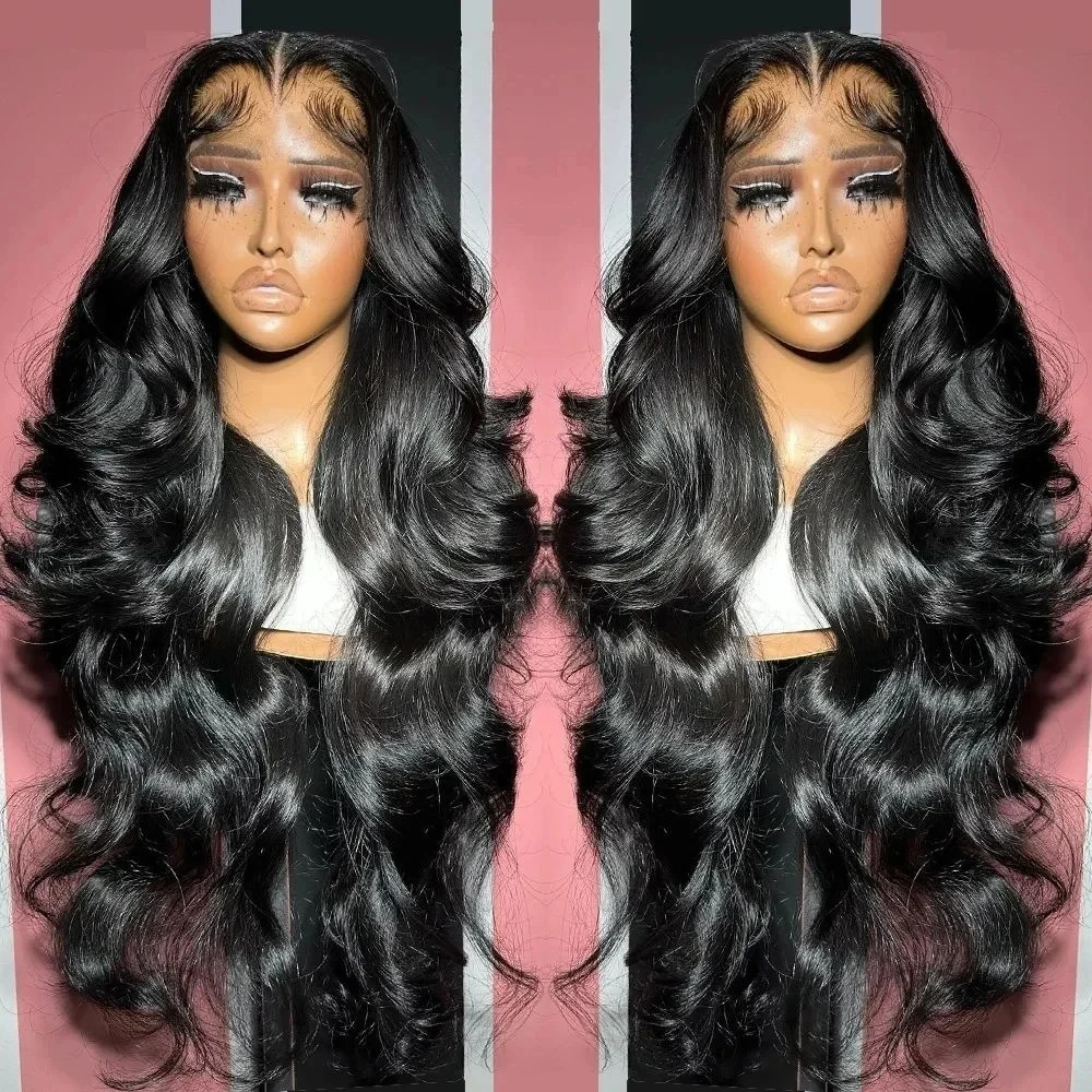 200 Density Body Wave 13x6 Hd Lace Frontal Wig 13x4 Hd Lace Wig Human Hair For Women Natural Black Color Beginner Friendly