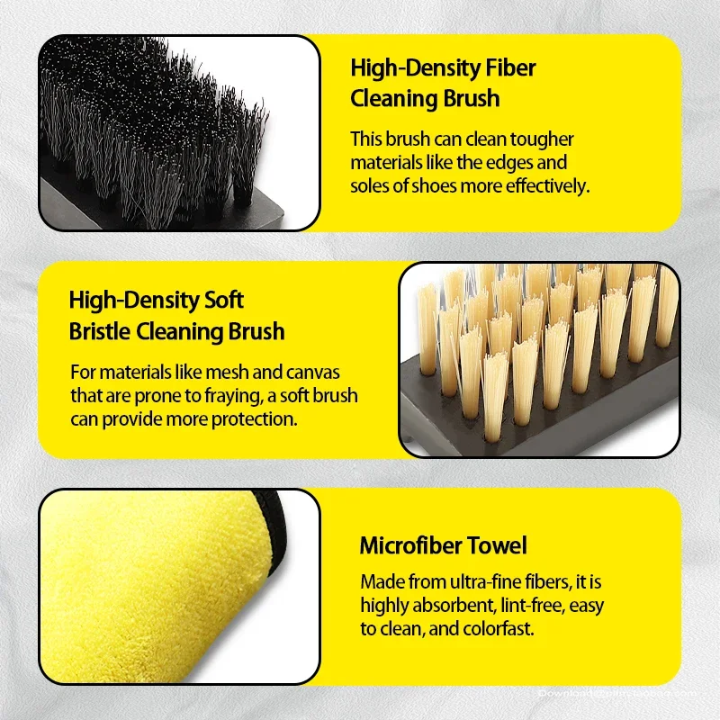150ml Dry Cleaning Set for White Shoes Water-Free Foam Sneaker Cleaner Kit with Brush And Cloth All-in-One Shoe Cleaning Solutio thumbnail 4
