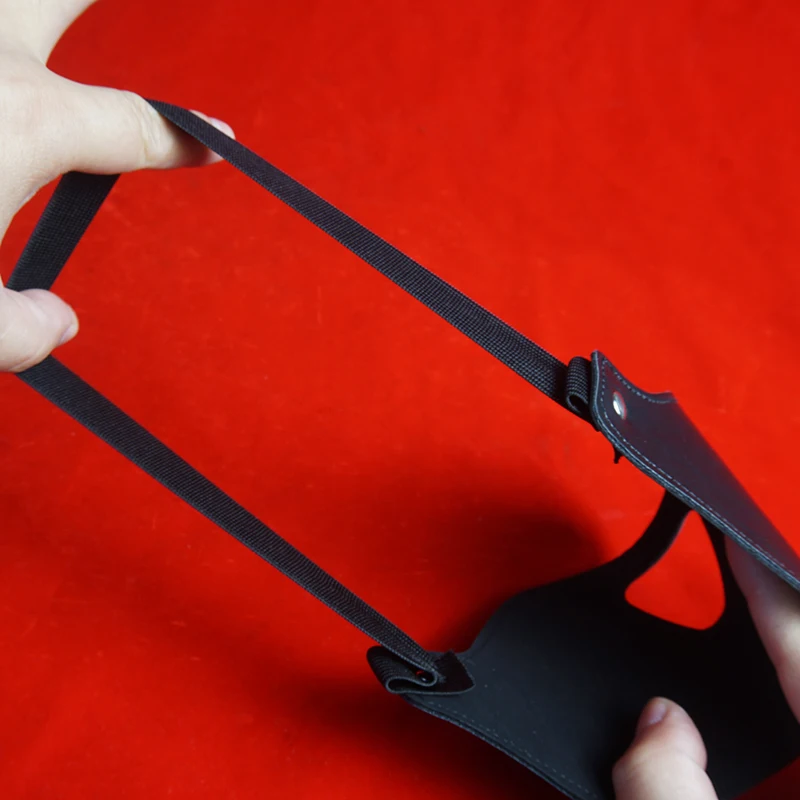 BDSM Blindfold,Faux Leather Eye Masks Exposed Nose,Large SM Mask Bondage Restraints,Sex Toys for Couples thumbnail 5