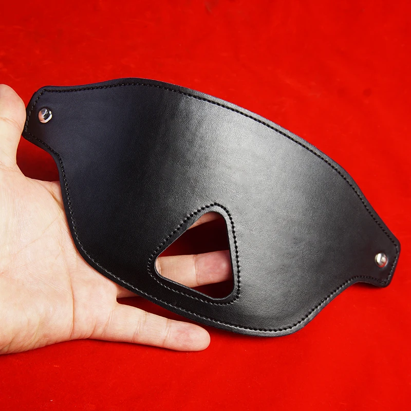 BDSM Blindfold,Faux Leather Eye Masks Exposed Nose,Large SM Mask Bondage Restraints,Sex Toys for Couples thumbnail 3