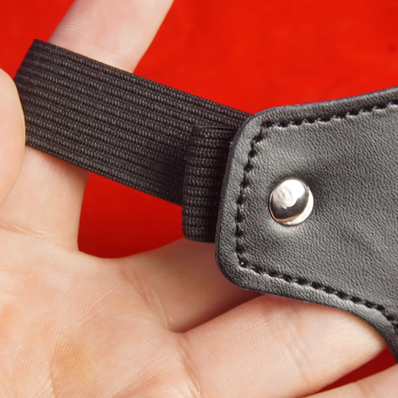 BDSM Blindfold,Faux Leather Eye Masks Exposed Nose,Large SM Mask Bondage Restraints,Sex Toys for Couples thumbnail 4