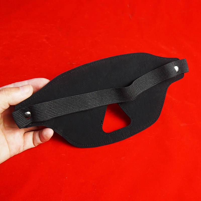 BDSM Blindfold,Faux Leather Eye Masks Exposed Nose,Large SM Mask Bondage Restraints,Sex Toys for Couples thumbnail 6