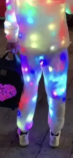 Bar LED Light up Pants Glowing Performance Flashing DJ Show off Colorful with Lamp Tube Trousers Shiny Reflective Men's Wear
