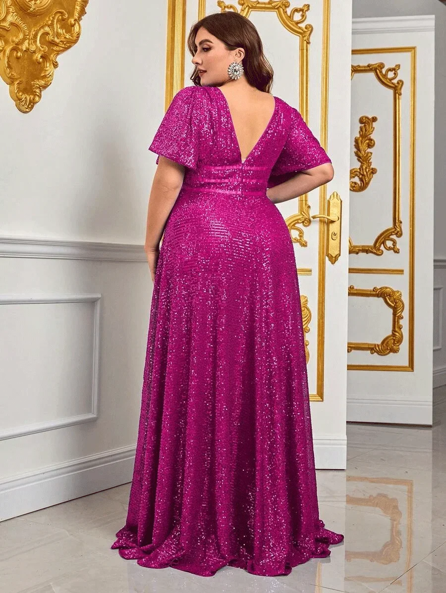 Clearance plus-size luxury evening dresses for weddings, banquets, and parties, 5XL-6XL, luxury, available in multiple colors
