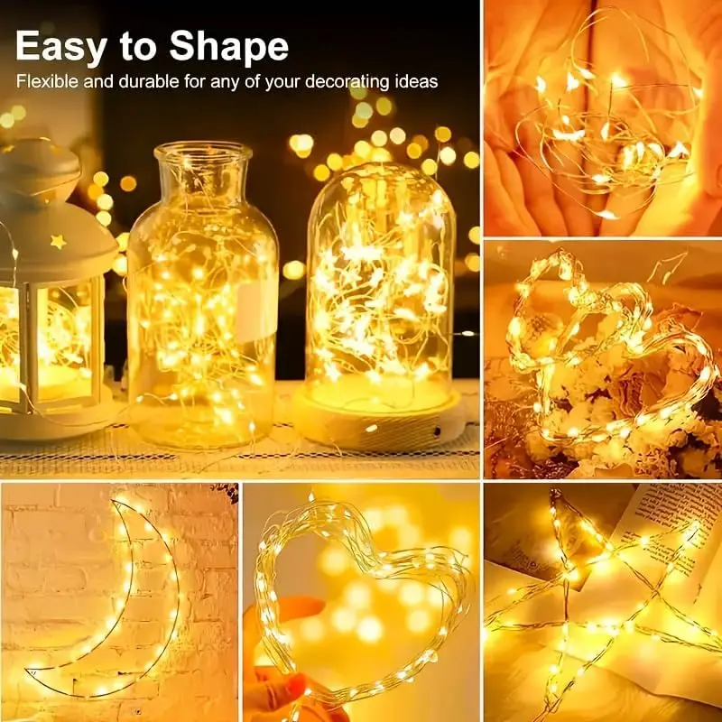 Colorful Fairy Lights Battery Operated (Includ), 3m 10ft 30 LED Mini String Lights for DIY Wedding Christmas Party Mason Jars thumbnail 5