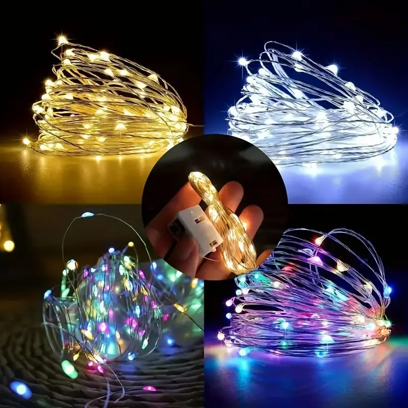 Colorful Fairy Lights Battery Operated (Includ), 3m 10ft 30 LED Mini String Lights for DIY Wedding Christmas Party Mason Jars thumbnail 2