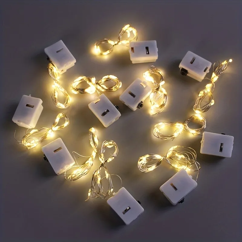 Colorful Fairy Lights Battery Operated (Includ), 3m 10ft 30 LED Mini String Lights for DIY Wedding Christmas Party Mason Jars
