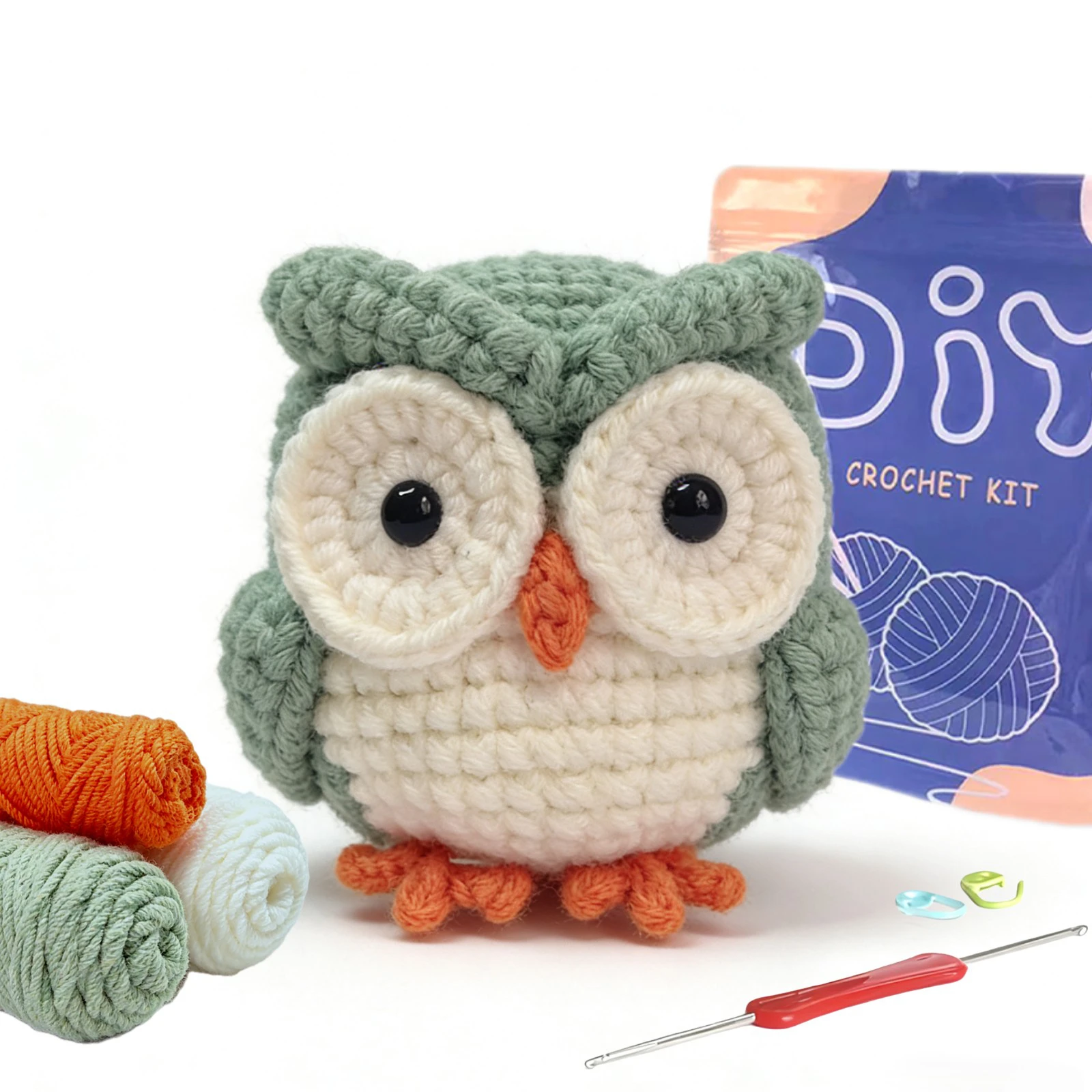 1pc Crochet Kit Owl DIY Crochet Hook Set with Instruction Manual and Video Teaching(Accessories In Random Color)