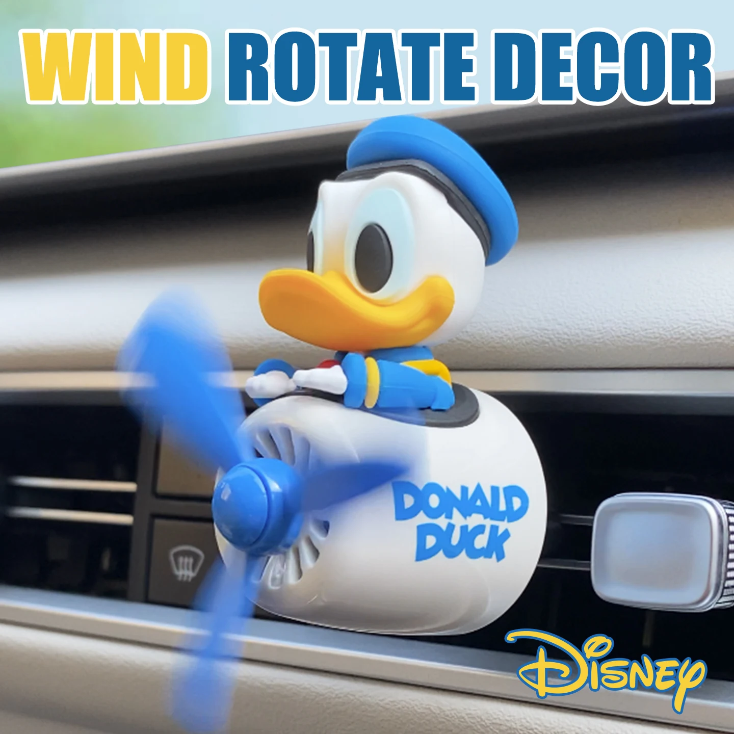 Disney Donald Duck Pilot car air freshener vent fun rotating plane accessories interior decorations ornaments fragrance diffuser thumbnail 2