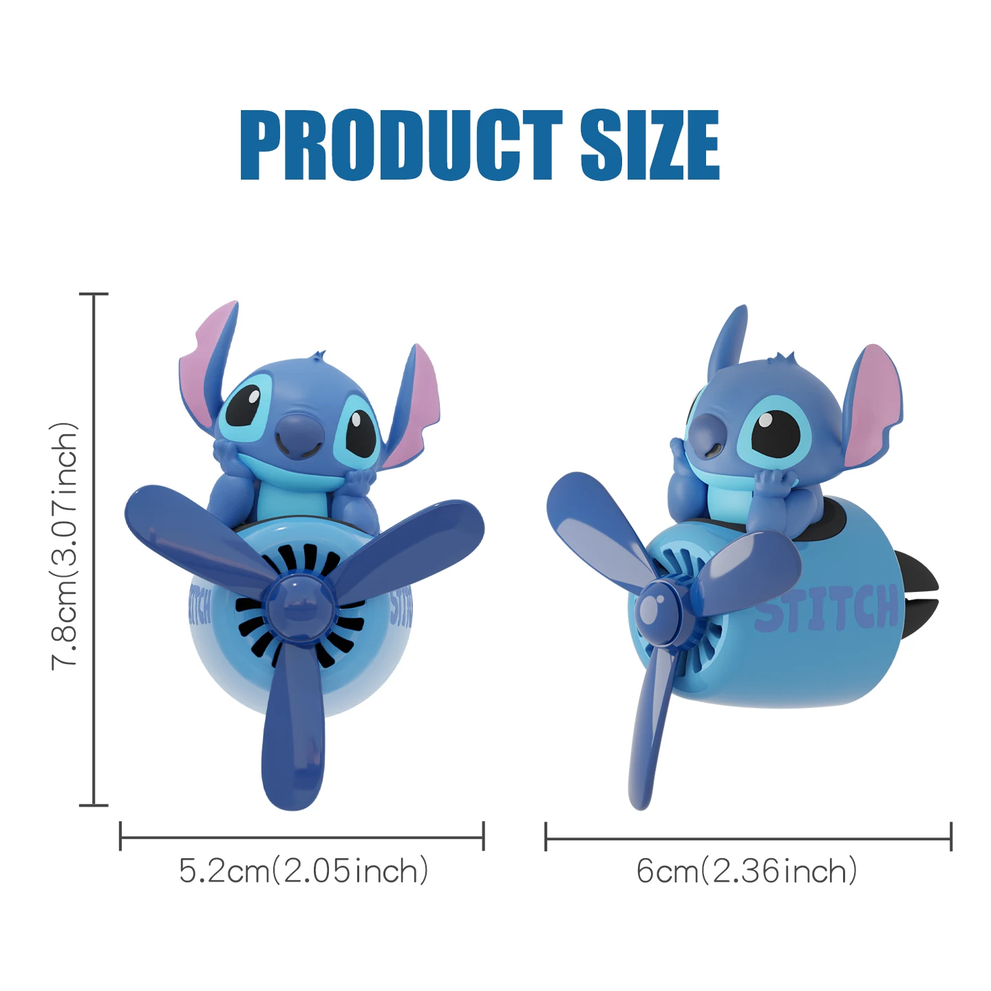 Disney Stitch Pilot car air freshener vent Cool Fun rotate airplane accessories interior decorations ornament fragrance diffuser thumbnail 5