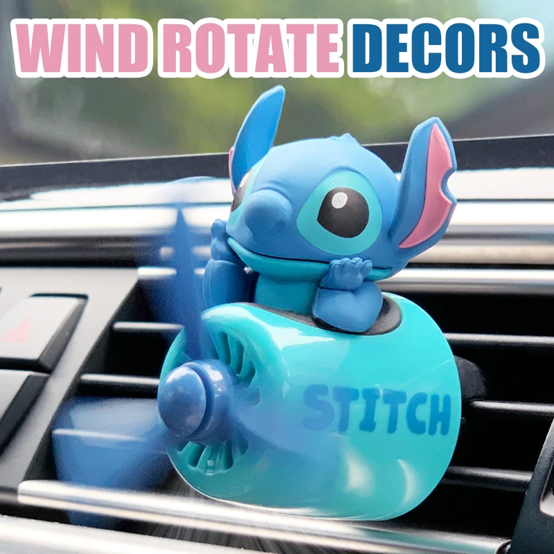 Disney Stitch Pilot car air freshener vent Cool Fun rotate airplane accessories interior decorations ornament fragrance diffuser thumbnail 2