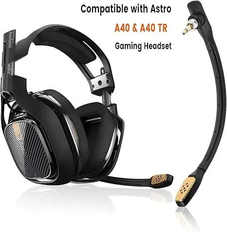 Omnidirectional Hifi Microphone Compatible with Logitech Astro A40 Gaming Headset Bendable Mic Replacement Earphone accessories thumbnail 2