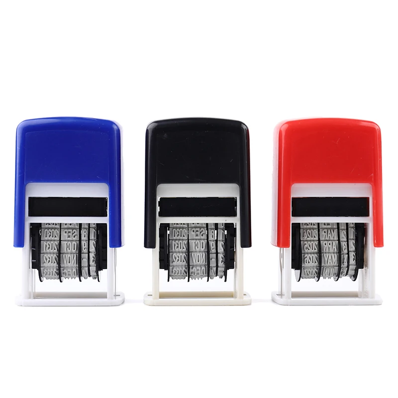 Hot Sale DIY Handle Account Date Stamps Stamping Mud Set Mini Self-Inking Stamps For Office Escolar Supplies Emboss thumbnail 2