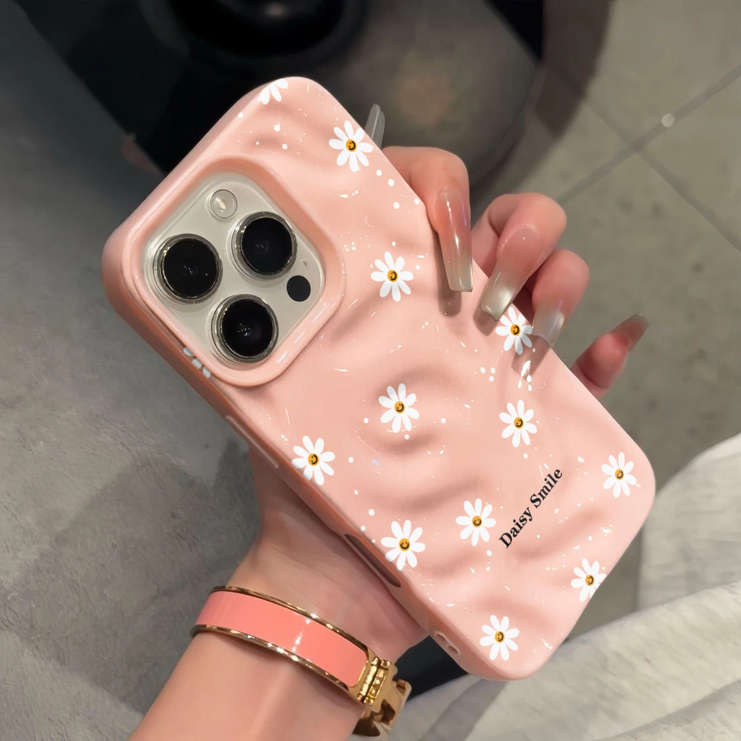 Daisy Flower Candy Color Phone Case For iPhone 15 Pro Max 16 17 14 13 Pro Max 13 12 11 Plus Soft ShockProof Fashion Luxury Funda thumbnail 4