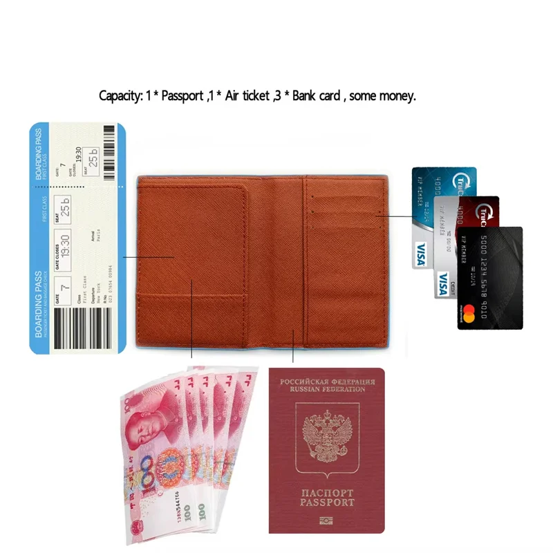 Cartoon Kuromi  Travel Passport Holder Wallet Cute Melody Girls Passport Cover Bags With ID Credit Card Holder Plane Ticket thumbnail 4