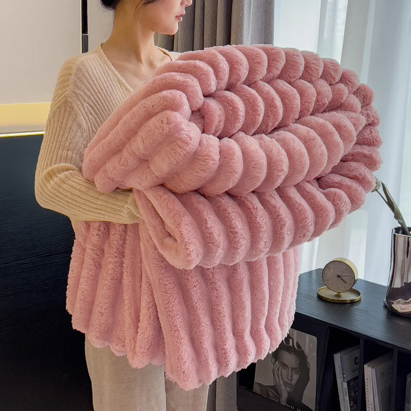 1 Pc ROSEKIND Blankets 3 Size for Bed, 300GSM Soft & Warm Fleece Blanket, This Stylish throw Blanket for All Season 2Lbs thumbnail 3