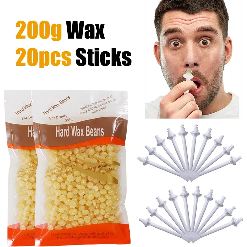 Portable Nose Waxing Kit, Professional Ear Nose Hair Removal Beads for Men Women, Painless Nose Cleaning Tool Kit for Home Use thumbnail 2