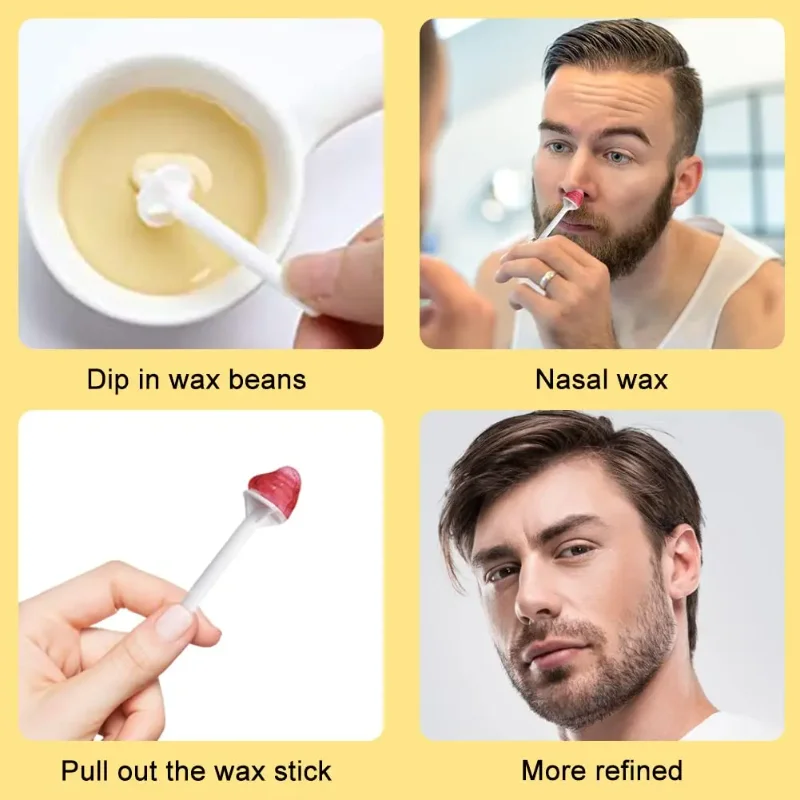 Portable Nose Waxing Kit, Professional Ear Nose Hair Removal Beads for Men Women, Painless Nose Cleaning Tool Kit for Home Use thumbnail 5