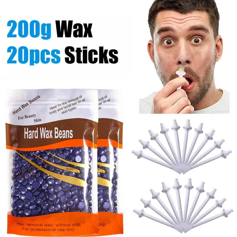 Portable Nose Waxing Kit, Professional Ear Nose Hair Removal Beads for Men Women, Painless Nose Cleaning Tool Kit for Home Use thumbnail 3