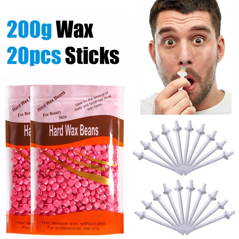 Portable Nose Waxing Kit, Professional Ear Nose Hair Removal Beads for Men Women, Painless Nose Cleaning Tool Kit for Home Use thumbnail 4
