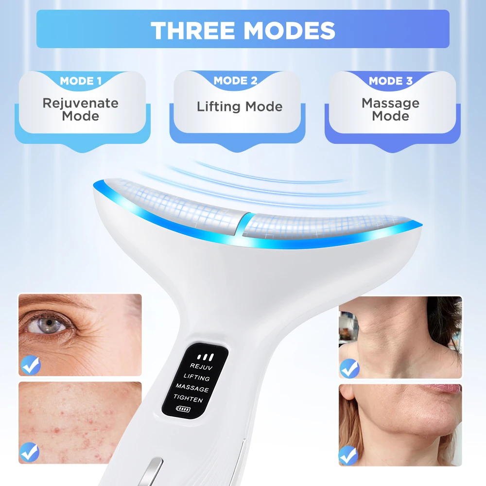 3 Massage Modes Microcurrent Neck Beauty Device Face Lifting Firming Massage Neck Beauty Instrument Tighten Skin Care Tool thumbnail 3