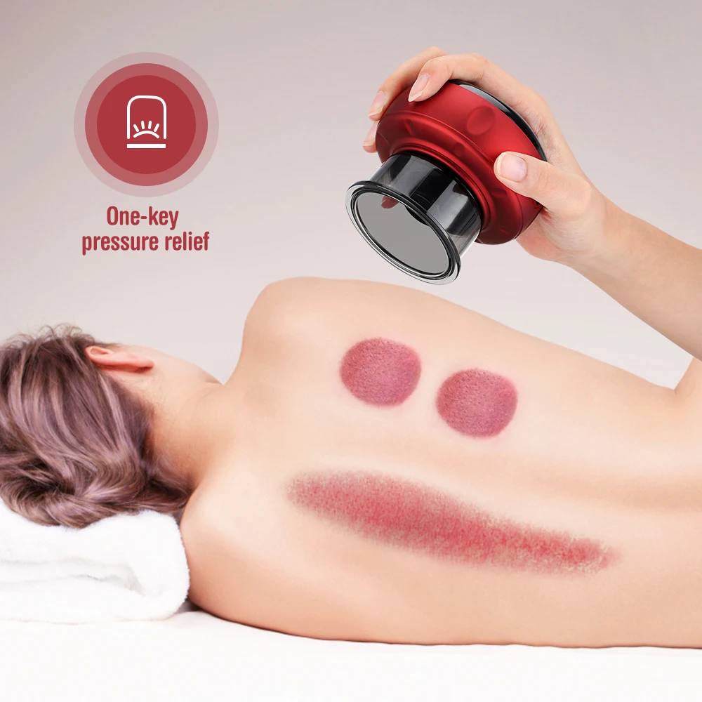 Intelligent Vacuum Cupping Massage Device Electric Heating Scraping Suction Cups Physical Fatigue Relieve Health Guasha Cans thumbnail 3